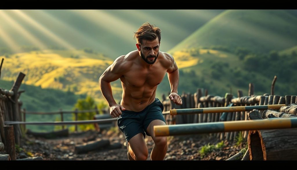 corrida de obstáculos