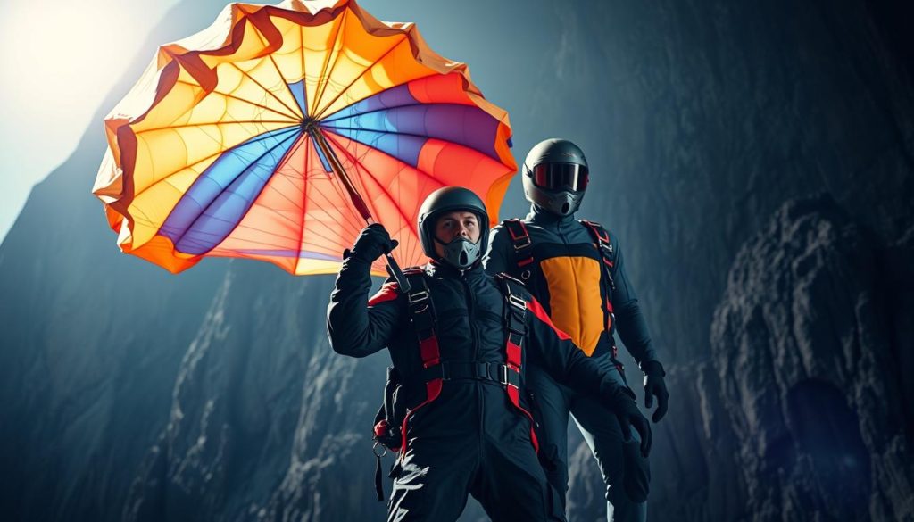 equipamentos de segurança para base jump